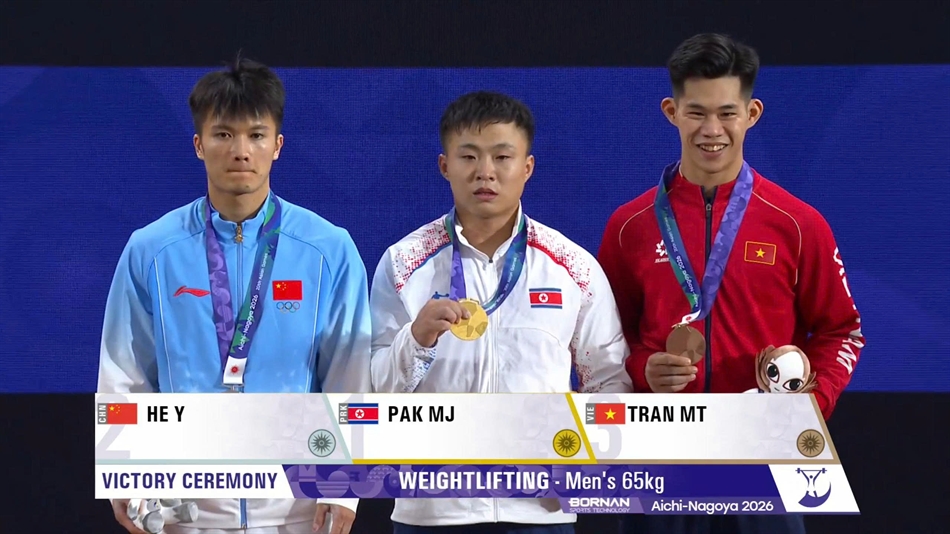 Trần Minh Trí nâng tạ giành HCĐ, ghi dấu ấn cho cử tạ Việt Nam tại ASIAD 20